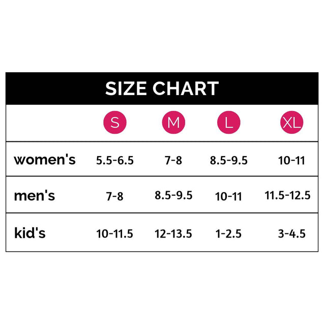 Fitkicks Shoe Size Chart - Thai-Me Spa_Hot_Springs_AR